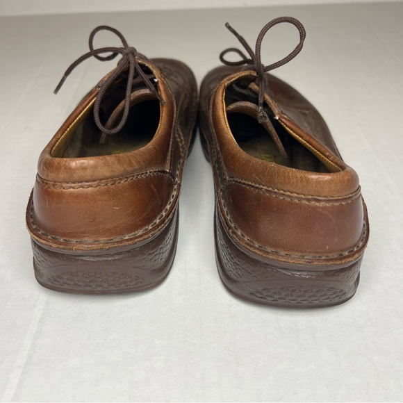 Birkenstock Unisex Brown Leather Oxfords EU 39 W 8, M6 - Picture 7 of 11